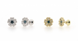 E4039 - set of earstuds from gold with diamonds - foto č. 36