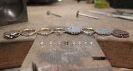 výroba zásnubních prstenů s diamanty a chrysoberylem - foto č. 9