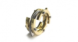 R1012 - white and yellow gold, diamonds - foto č. 173