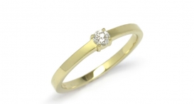 R1135-415 - prsten vyrobený ze zlata s diamantem - foto č. 89