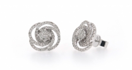BAT -222 - Náušnice vyrobené z 18kt zlata s diamanty 1,23ct - foto č. 589