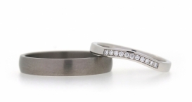 W2340 - snubní prsteny vyrobené z titanu a platiny - foto č. 156