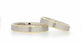 W2351-872 - snubní prsteny vyrobené ze žlutého a bílého zlata - foto č. 151