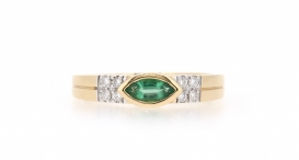 50-70295-1751-YRh-Dia 0,08ct + Em 6x3-933C - foto č. 541