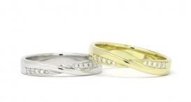 R1160 - white and yellow gold, diamonds - foto č. 100