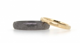 W2383-958 - snubní prsteny vyrobené z tantalu růžového zlata - foto č. 132
