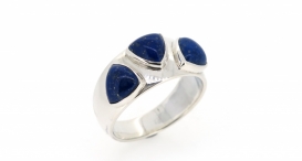 R1224 - prsten ze stříbra s Lápisem Lazuli - foto č. 65