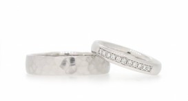 W2479-1195 - snubní prsteny vyrobené z bílého zlata s diamanty - foto č. 16
