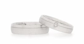 W2488-1203 - snubní prsteny vyrobené z bílého zlata s diamantem - foto č. 12