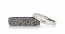 W2496-2017 - snubní prsteny vyrobené z tantalu a bílého zlata - foto č. 54
