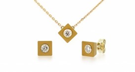 souprava 12-715 - souprava šperků vyrobených ze zlata s laboratorně vytvořenými diamanty a slinutým karbidem - foto č. 3