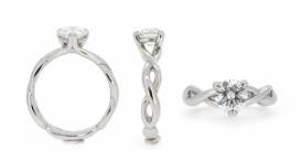 R1288-1259 - prsten vyrobený z platiny s diamantem - foto č. 35