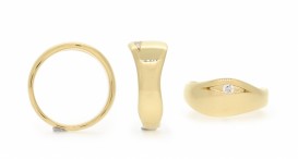 R1291-1270 - prsten vyrobený ze zlata s diamantem - foto č. 6