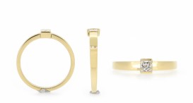 R1290-1269 - prsten vyrobený ze zlata s diamantem - foto č. 12