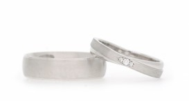 W2557-1320 - snubní prsteny vyrobené z bílého zlata s diamanty - foto č. 4