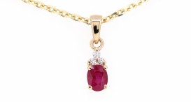 40-00193-1650-YRh-Dia 0,03ct + Ruby 3,5x4,5mm-0,52g-70-9300-090244C - foto č. 81