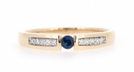 50-00571-1551-YRh-Dia 0,06ct + Sapp 2,5mm-2,29g-v52-90-15700-090311C - foto č. 179