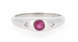 50-01921-1655-W-Dia 0,04ct + Ruby 4mm-2,44g-v56-105-17600-090319C - foto č. 18