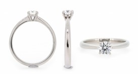 R1330-1479 - prsten vyrobený z platiny s diamantem - foto č. 8