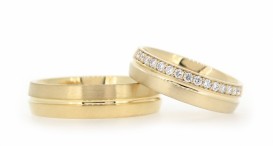 W2661-1491 - snubní prsteny vyrobené ze zlata s diamanty - foto č. 5