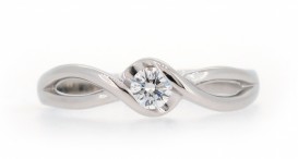 R1333-1486 - prsten vyrobený z platiny s diamantem - foto č. 5