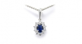 P6018 - bílé zlato, safír a diamanty - foto č. 53