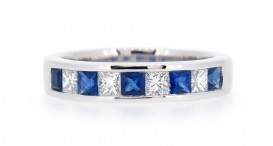 VIS-21658SDR-PT950-8,32g-5ks Saf 0,62ct-4ks Dia 0,40ct-v55-1100-92400-090458C - foto č. 8