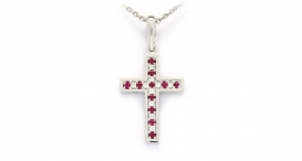 P6028-309 - přívěsek vyrobený ze zlata s rubíny a diamanty - foto č. 45
