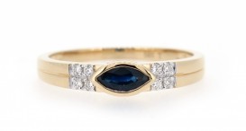 50-70295-1551-YRh-Dia 0,08ct Apphire 3x6mm-v57-2,14g-101-2603-23800-090557C - foto č. 8