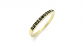 R1062-215 - prsten vyrobený ze zlata s černými diamanty - foto č. 128