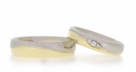 W2224-594 - snubní prsteny vyrobené ze zlata s diamanty - foto č. 182