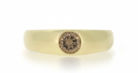 R1179-606 - prsten vyrobený ze zlata s hnědým diamantem - foto č. 64
