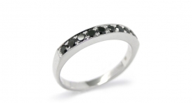 R1077 - prsten vyrobený z bílého zlata s diamanty - foto č. 121