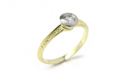 R1078 - white and yellow gold, diamond - foto č. 142