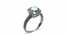 R1007 - prsten vyrobený z platiny s diamanty - foto č. 152