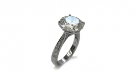 R1008 - prsten vyrobený z platiny s diamanty - foto č. 159